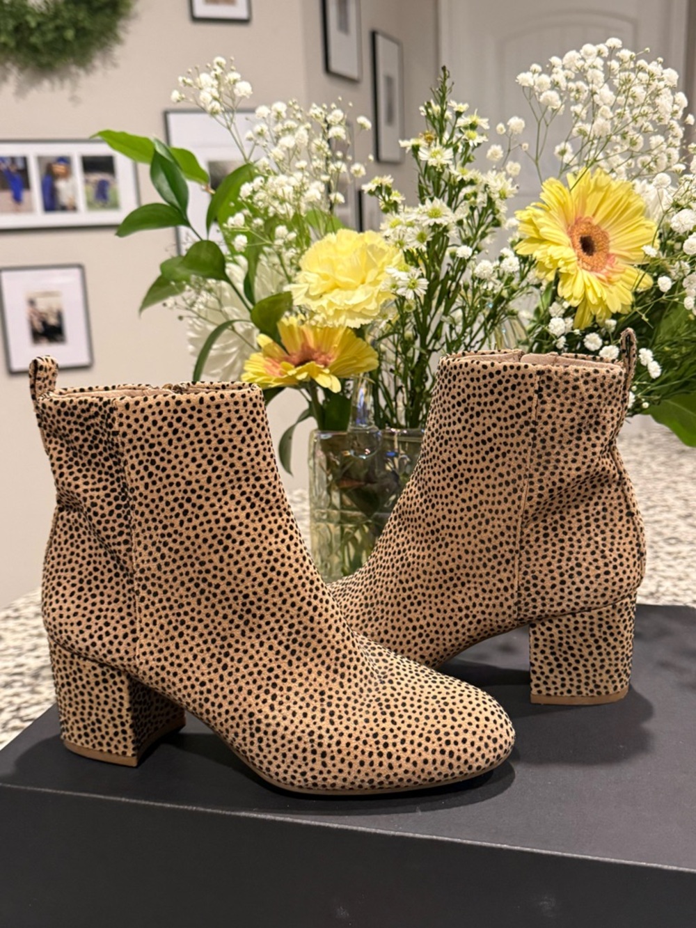 Gianni Bini animal print heeled boots